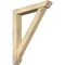Ekena Millwork Traditional Slat Rough Sawn Bracket w/ Offset Brace, Douglas Fir, 6"W x 34"D x 42"H BKT0604X34X42TRA06RDF - alternate 1
